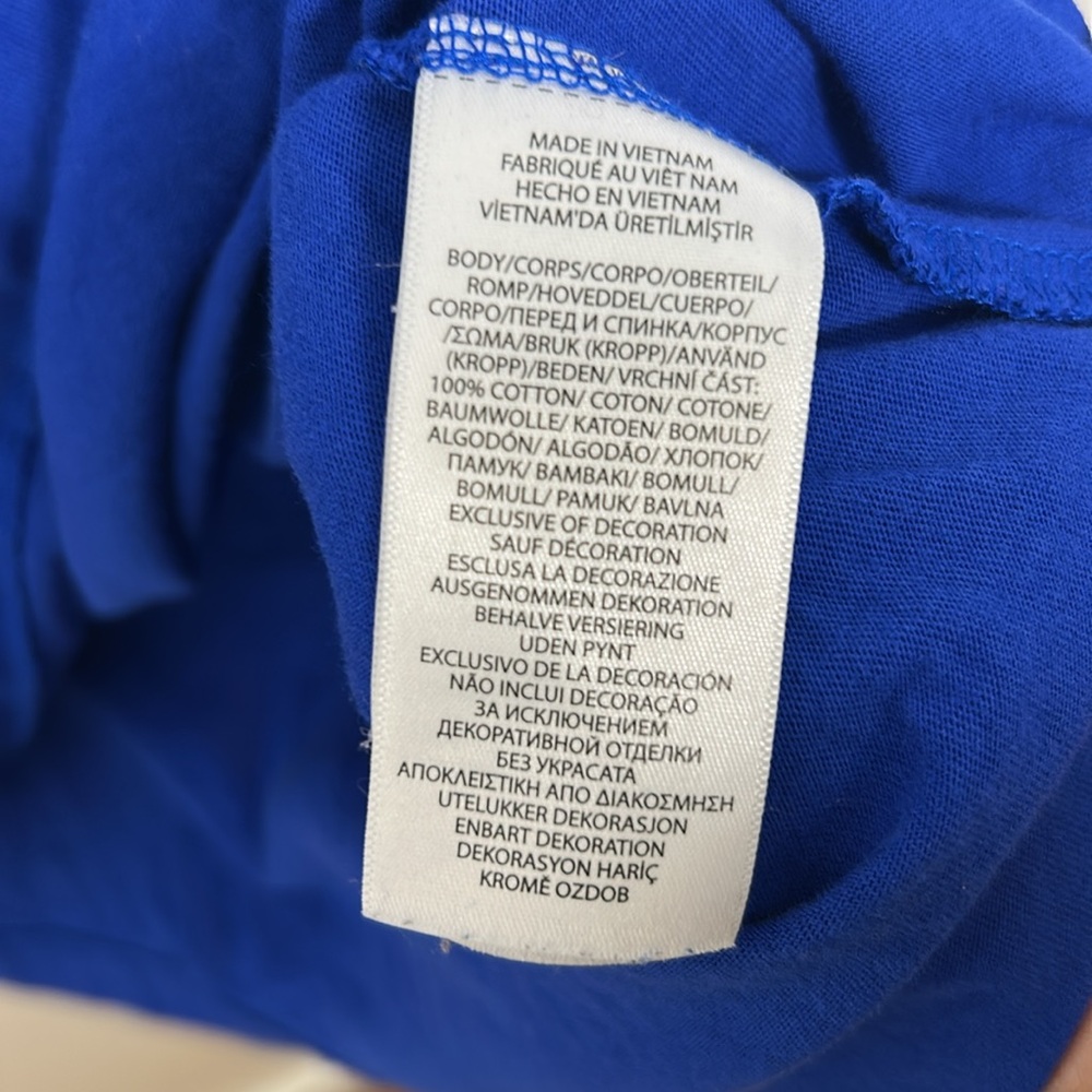 Polo Ralph Lauren Men’s Graphic Print Rugby Hoodie Royal Blue Striped Sleeves XL - Picture 15 of 15